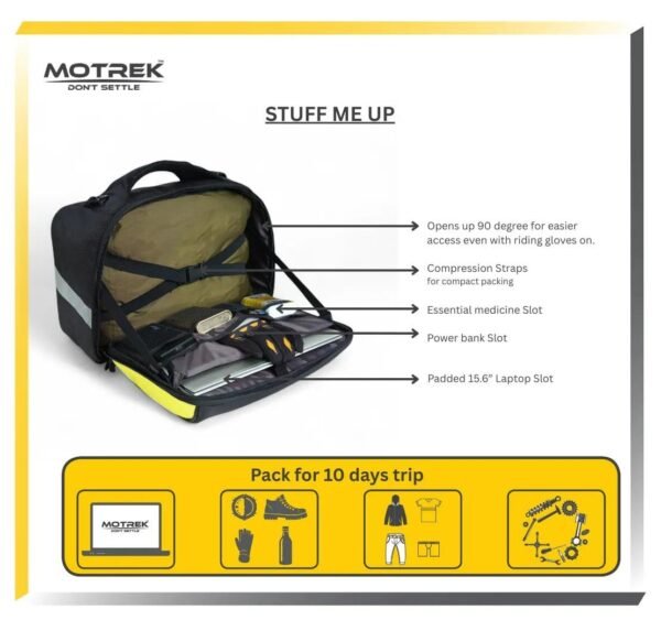 MOTREK GTX-08L Insulated Saddlebags | Expandable 44-56L | HighVisibility